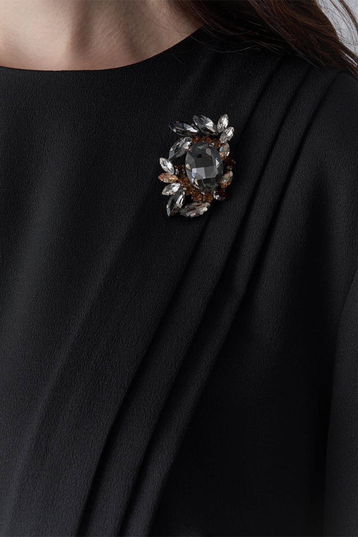 Manşeti Taş İşlemeli Büyük Beden Abiye Elbise