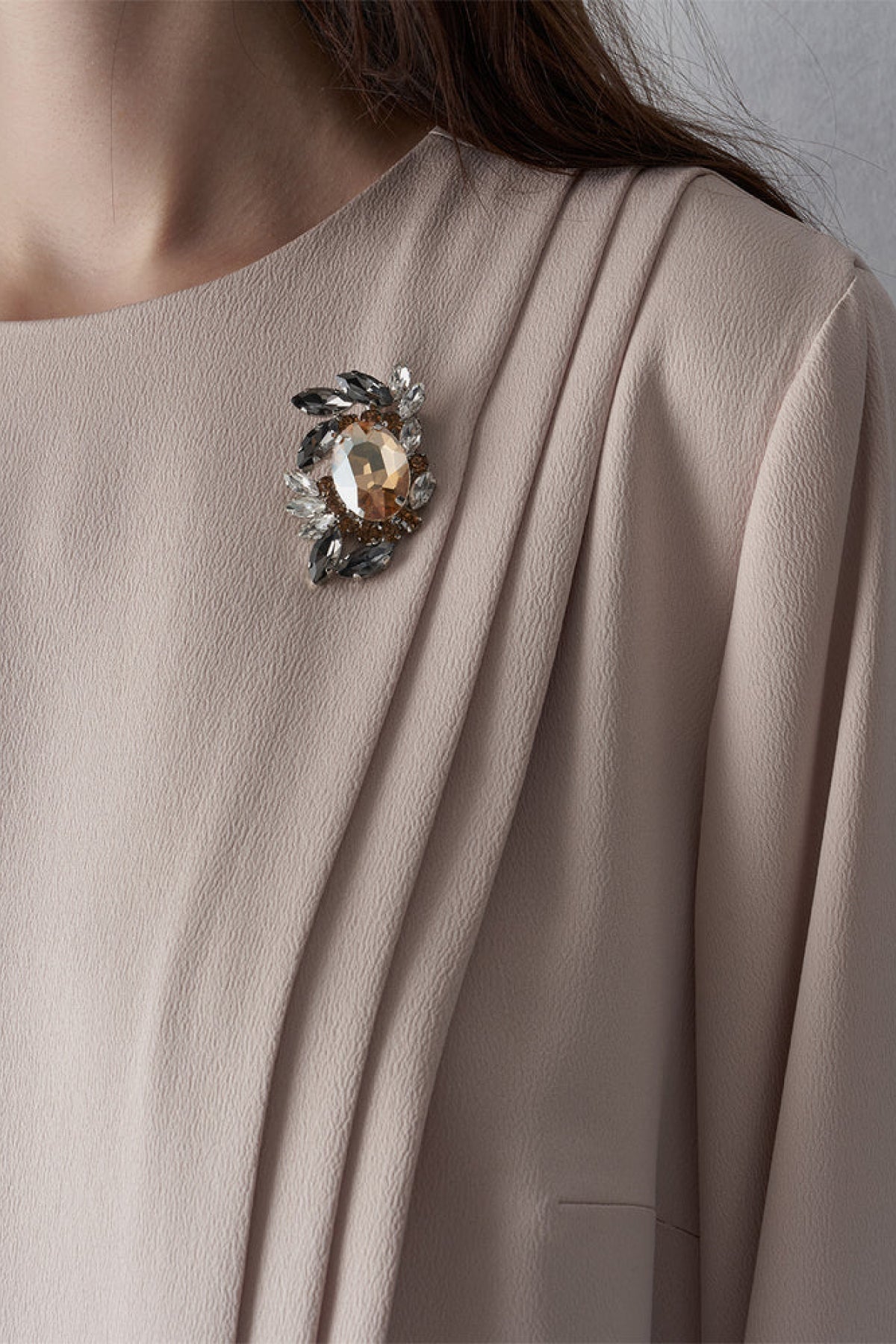 Manşeti Taş İşlemeli Büyük Beden Abiye Elbise