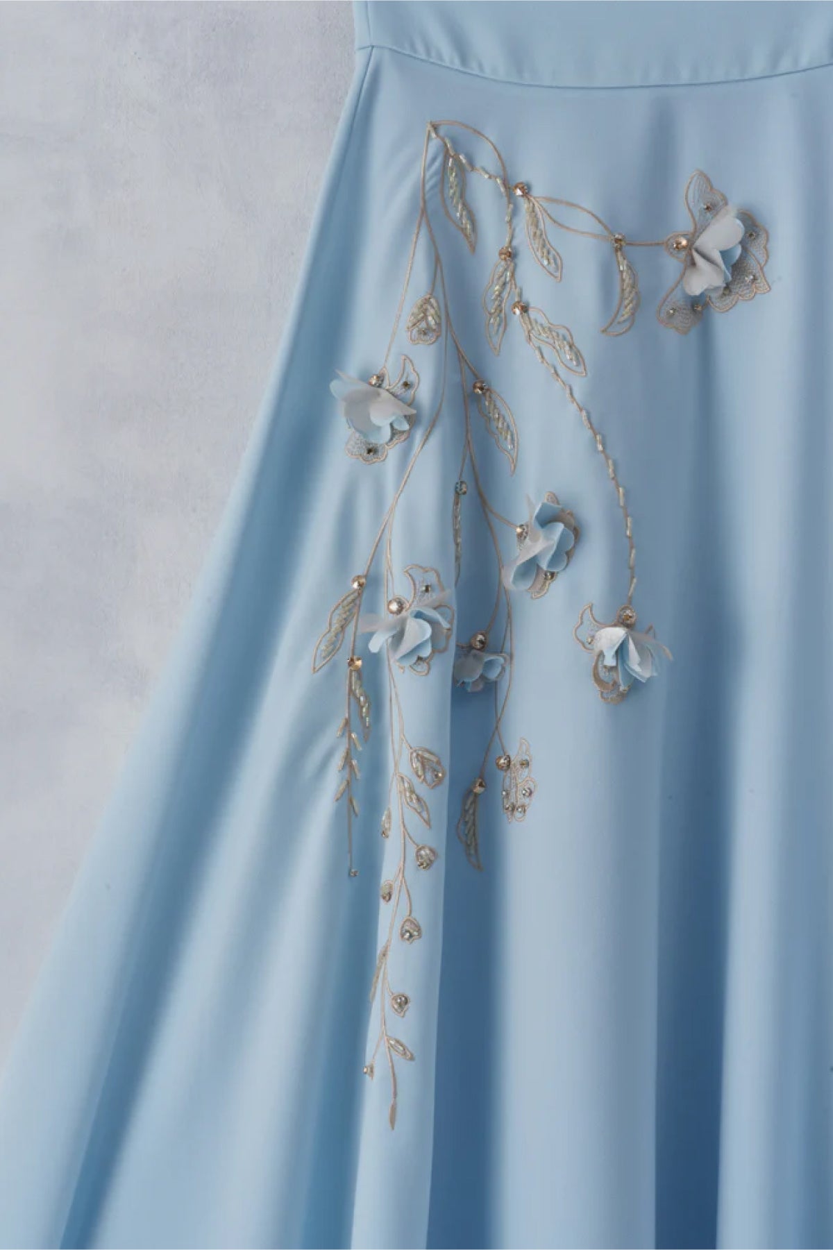 Çiçek İşlemeli Bluz Etek Takım