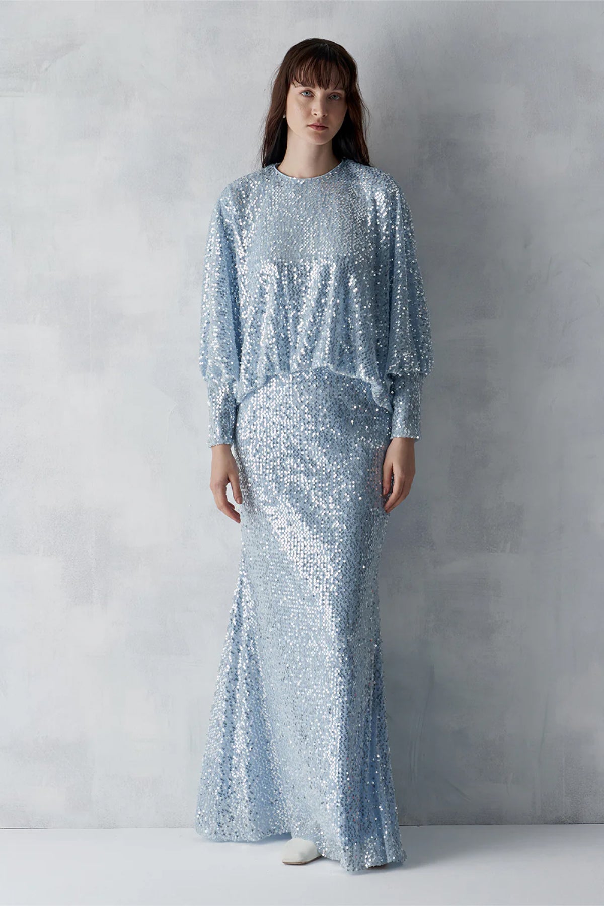 Payetli Bluz Etek Abiye Takım