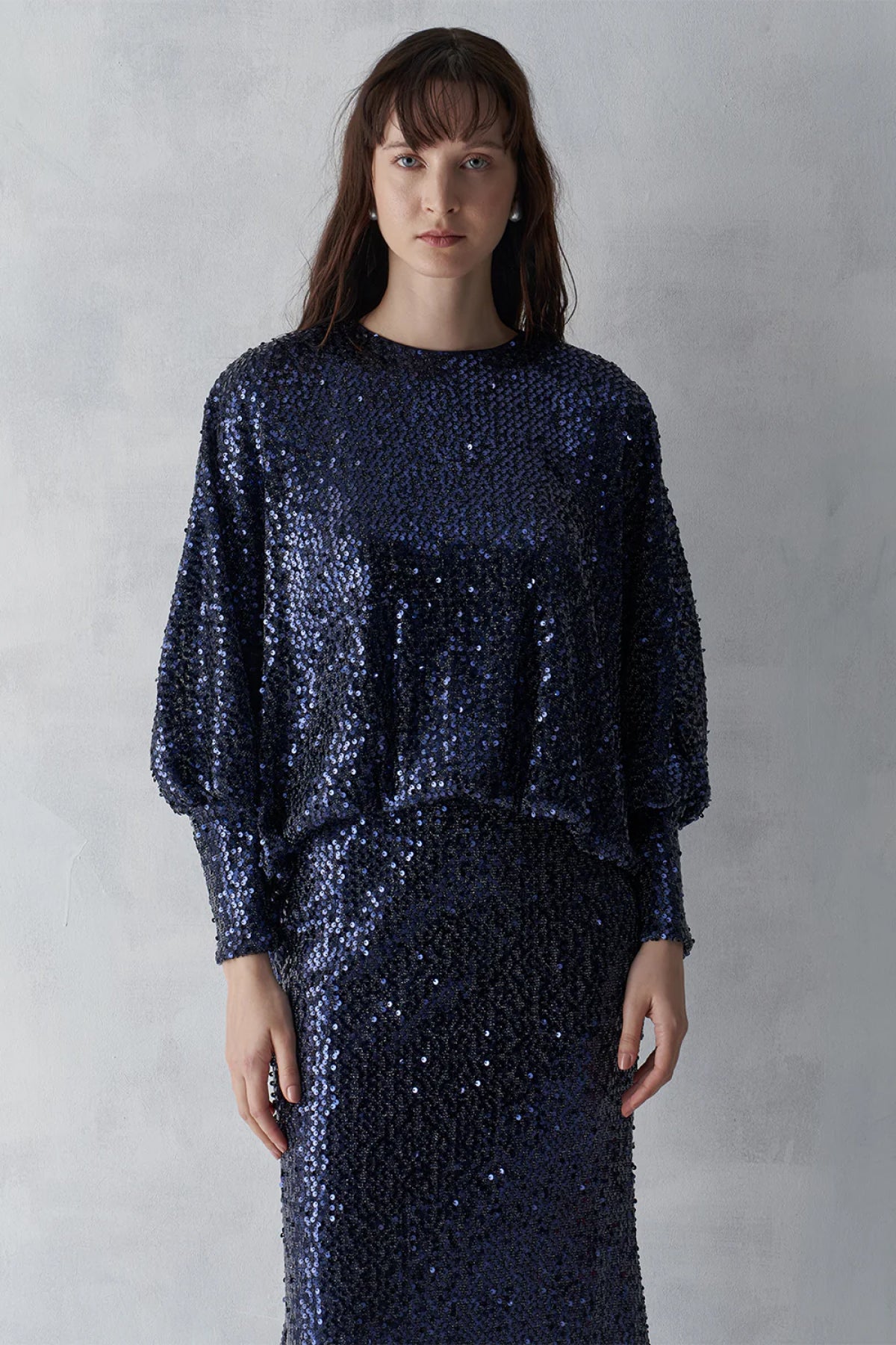 Payetli Bluz Etek Abiye Takım