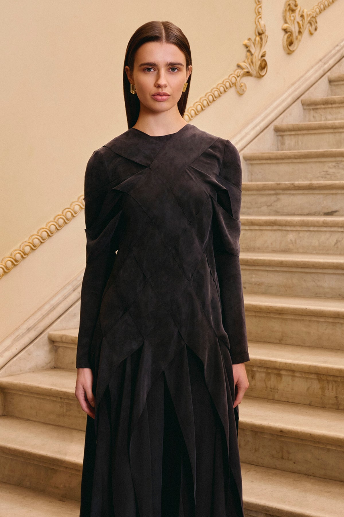 Çapraz Dikiş Detaylı Pantolon Bluz Takım