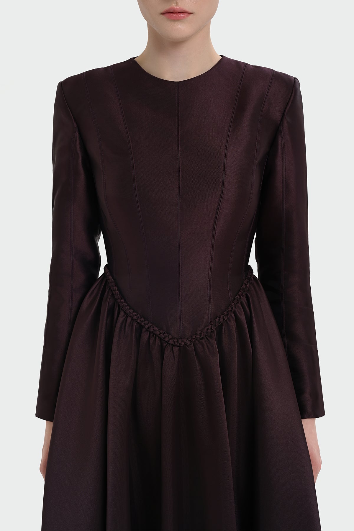 Bel Detaylı A Kesim Abiye Elbise