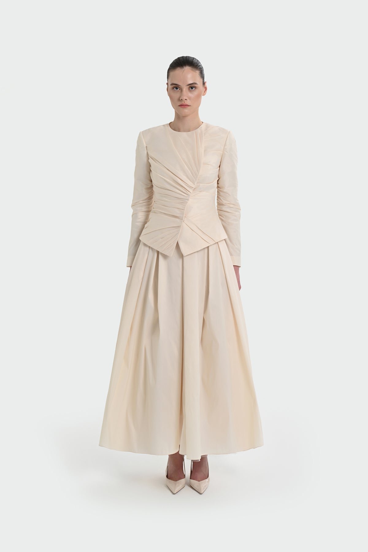 Ceket Görünümlü Uzun Kollu Elbise