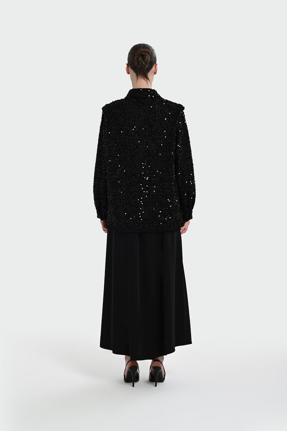 Gömlek Yaka Pul Payetli Ceket