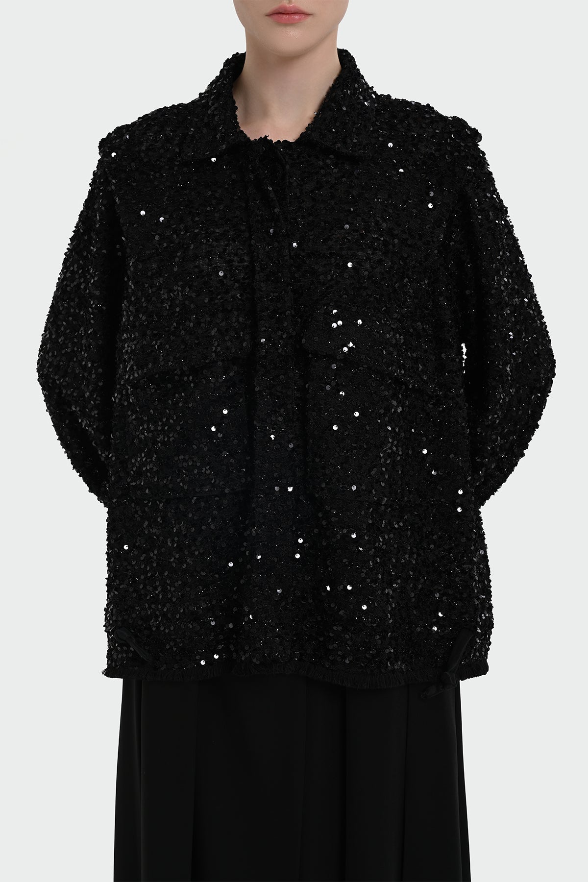 Gömlek Yaka Pul Payetli Ceket