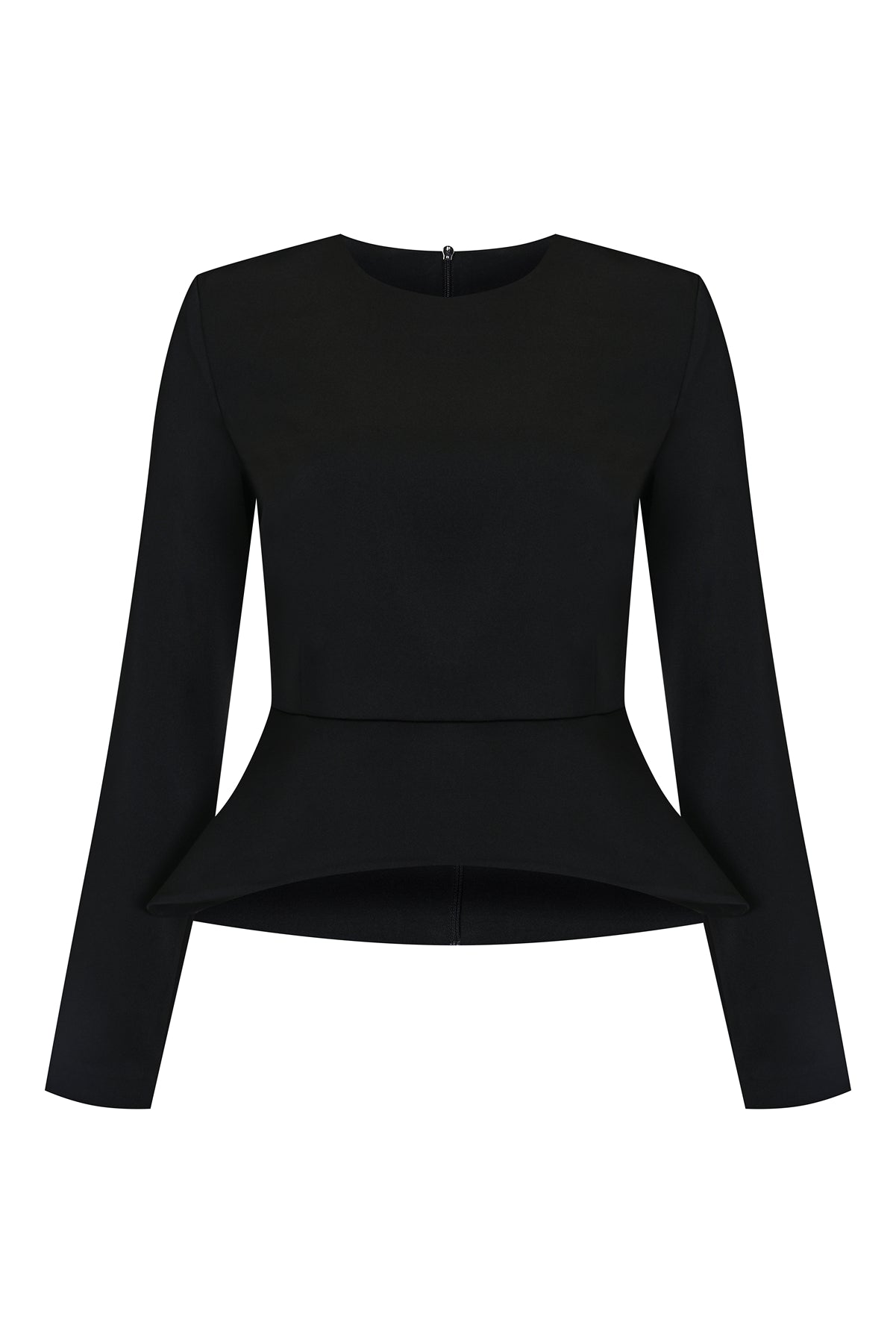 Uzun Kollu Peplum Bluz