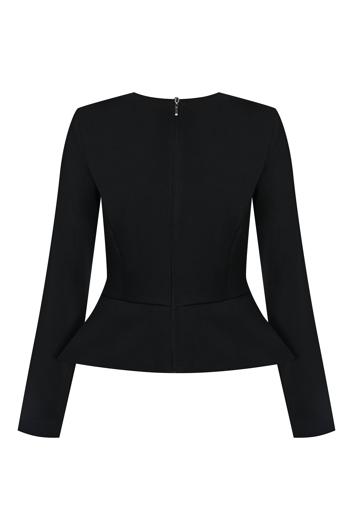 Uzun Kollu Peplum Bluz